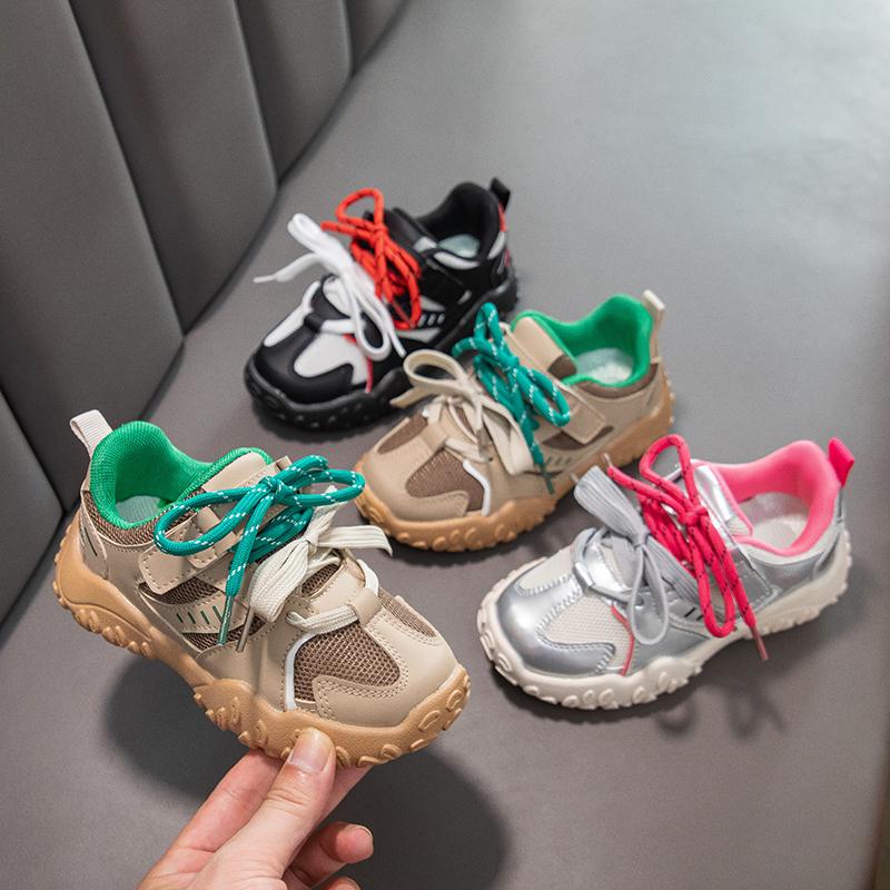 Children's sports shoes autumn new style boys' dad shoes, large children's mesh casual shoes, girls' running shoes