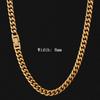 KRKC  Jewelry 8mm 10mm 12mm 18K Gold PVD Stainless Steel Miami Cuban Link Necklace Fold Over Clasp Mens Chains