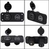 12 V LED Duel Auto 2 USB-Port Ladegerät mit DC Voltmeter Digital Auto/Motorrad/Boot Zigarettenanzünder Buchse Splitter