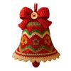 DIY Knitted Santa Claus Bell Ornament Handmade Christmas Tree Decoration Holiday Crochet Accessories for Craft Lovers