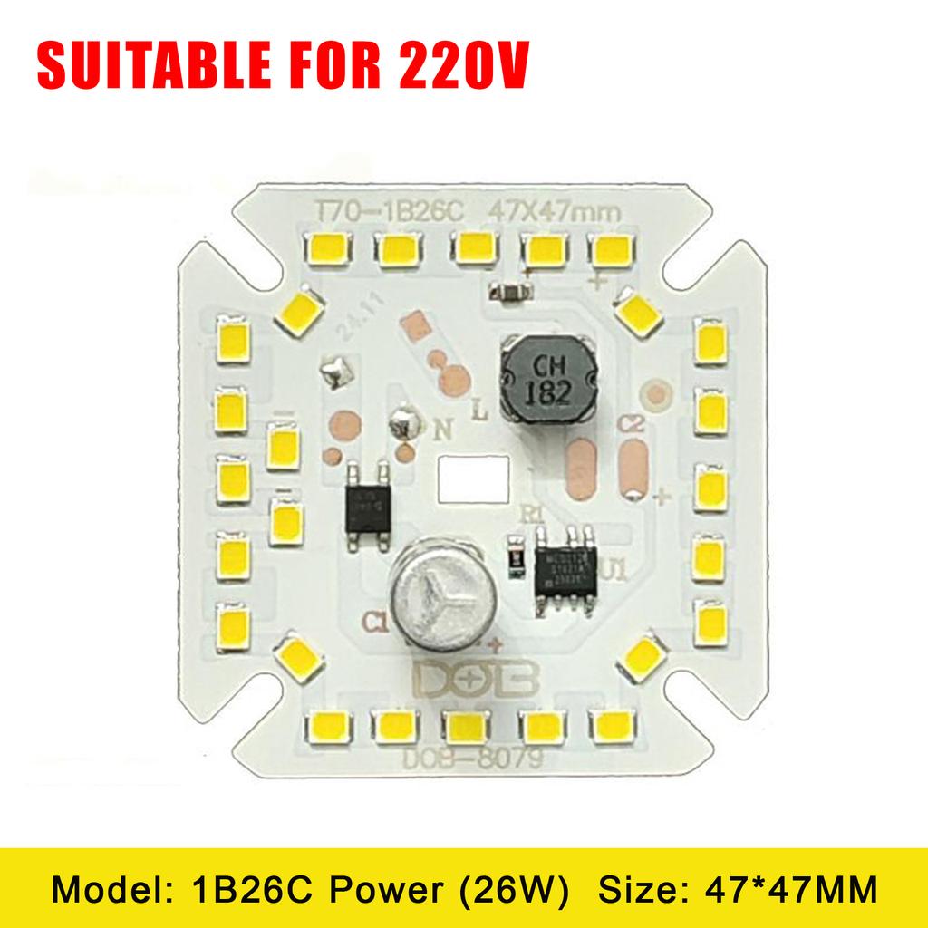 1 יחידה AC220V מודול LED לוח PCB 2835 SMD נורת מנורה שבב COB 3W 5W 7W 9W 12W 15W 18W נורת IC חכמה פנל אור 220V לבן 6000-6500K
