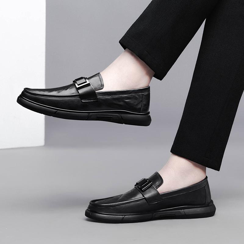 Módní mokasíny z pravé kůže Pánské boty Vysoká kvalita Pánské společenské boty Italské ručně šité boty Nazouvací Pánská ležérní obuv