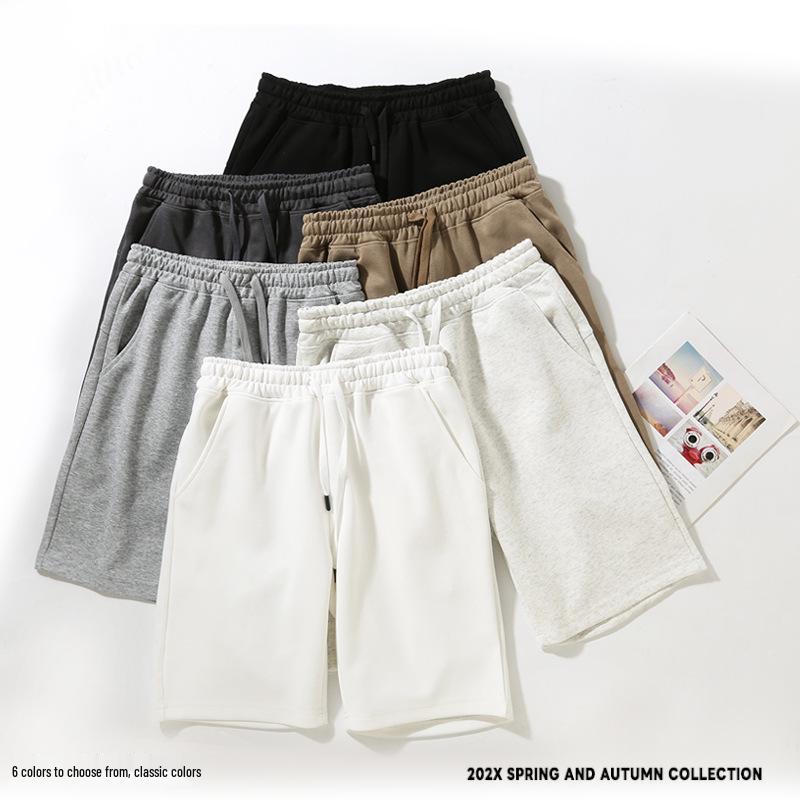 Adult Cotton Milk Silk Breathable Casual Shorts - 240g Five-Point Fashion
