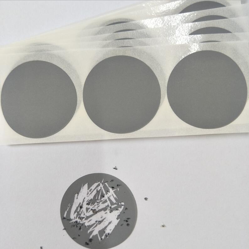 50PCS 1.5  Inch, 38mm Round Gold-Silver-Grey Adhesive SCRATCH OFF Stikers серый