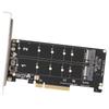 High Performance M.2 SSD PCIE X8 M Key Hard Drive Converter Dual M.2 NVMe SSD  PC Upgrade
