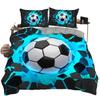 Quilt Cover Bedding 3D Printing Three-Piece Set Home Textiles Technology Sense Football Sports