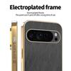 Stripe Thread Texture Leather Back Plating Case For Google Pixel 10 9 9a 8 7 6 Pro Anti Fingerprint Slide Camera Protector Shell
