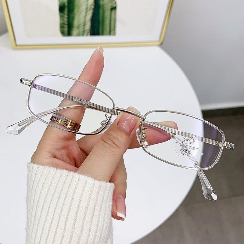Lunettes de vue rétro Y2K pour femmes, petites montures carrées, style japonais Harajuku, verres décoratifs pour ordinateur, anti-bleu