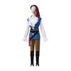 Costume Cosplay Capitano Pirata Vichingo Marinaio Caraibico Halloween Gioco Ruolo Uniforme