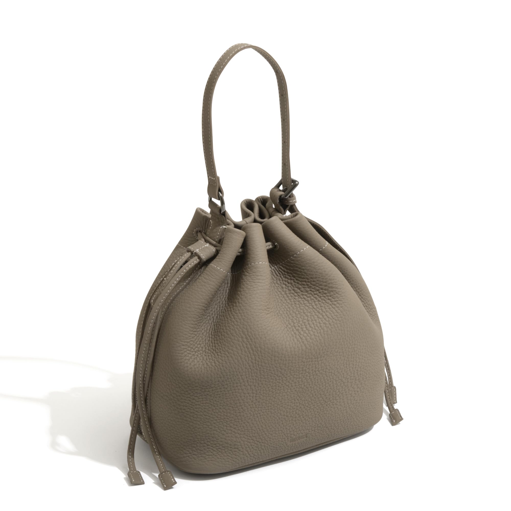 

UNTRACK ECCO Tote Bag, Drawstring Leather, No. 60412, Men s, Taupe