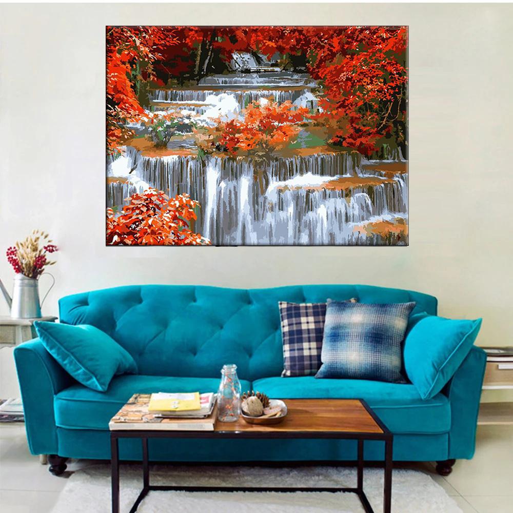 

5D Diy Алмазная картина Пейзажная вышивка Мозаика Художественная картина Стразы Декор Подарок Full Round 30x40cm