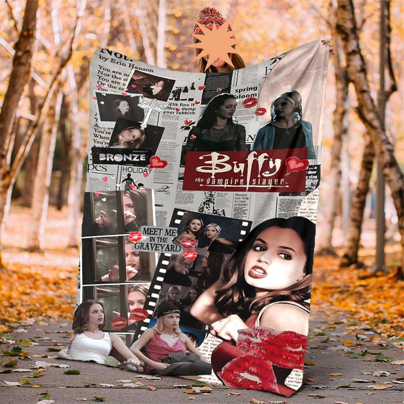 Buffy Flanellen Deken Zacht Warm Alle Seizoenen Plaid, Ontwerp voor Kamperen, Auto Reizen, Wandelen Bank, Bed, Kantoor Perfect Cadeau voor Feesten