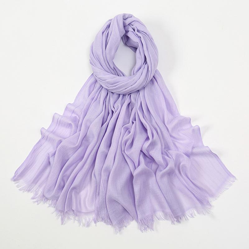 Large Size Cotton Feeling Scarf Women Plain Foulard Femme Luxury Hijab Long Bandana Evening Party Dress Shawls and Wraps