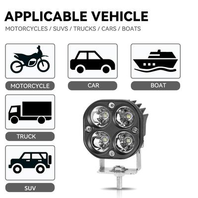 3 Inch Mini LED Work Light Square Car Yellow White Motorcycle Spotlight 4x4 Offroad Fog Lamp Automotive Accessories 12V 24V