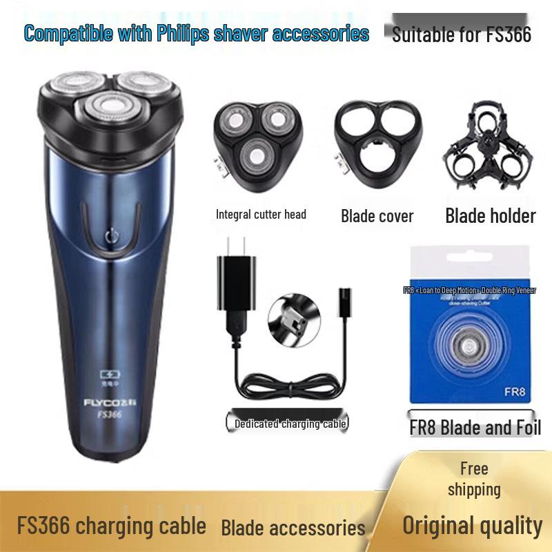 Flyco Shaver FS366 Charger, Blade, and Cover Accessories