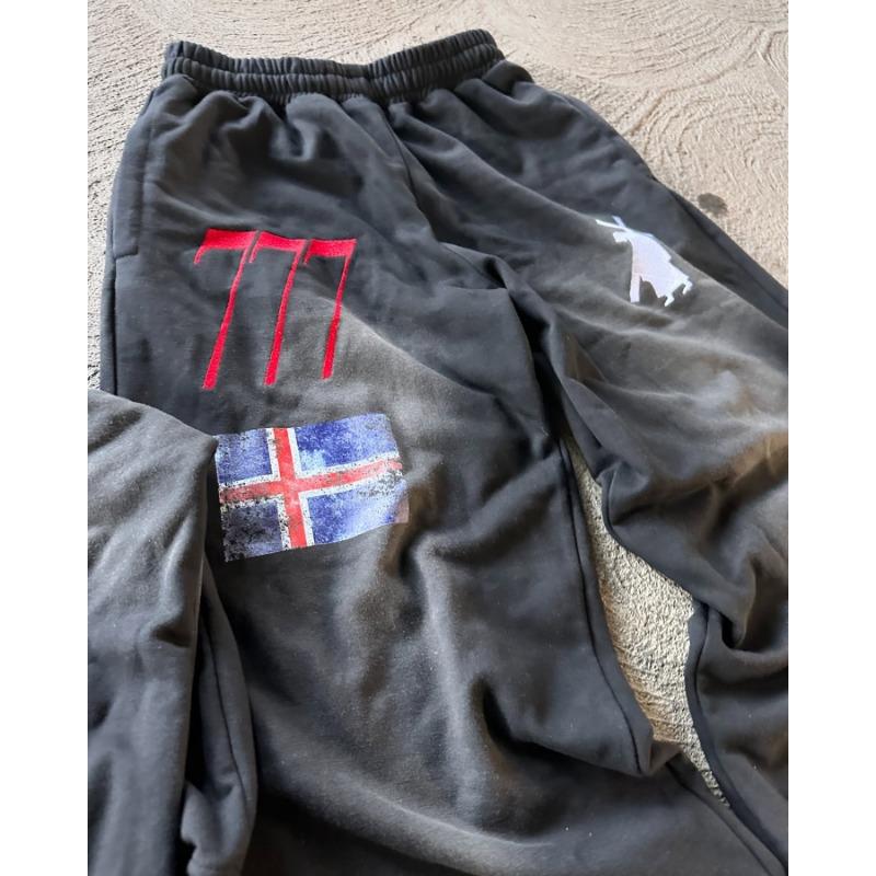 

Хай-стрит Хип-хоп Графический принт с буквами Кардиганы на молнии Толстовки Мужские Y2K Популярные Белые Брюки Спортивные Комплекты из 2 предметов XL