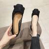 Fashion Mesh Breathable With Bow Woman Flats Summer Square Toe Shoes for Women 2025 Discount 39 Comfortable and Elegant Chic Point Shoe