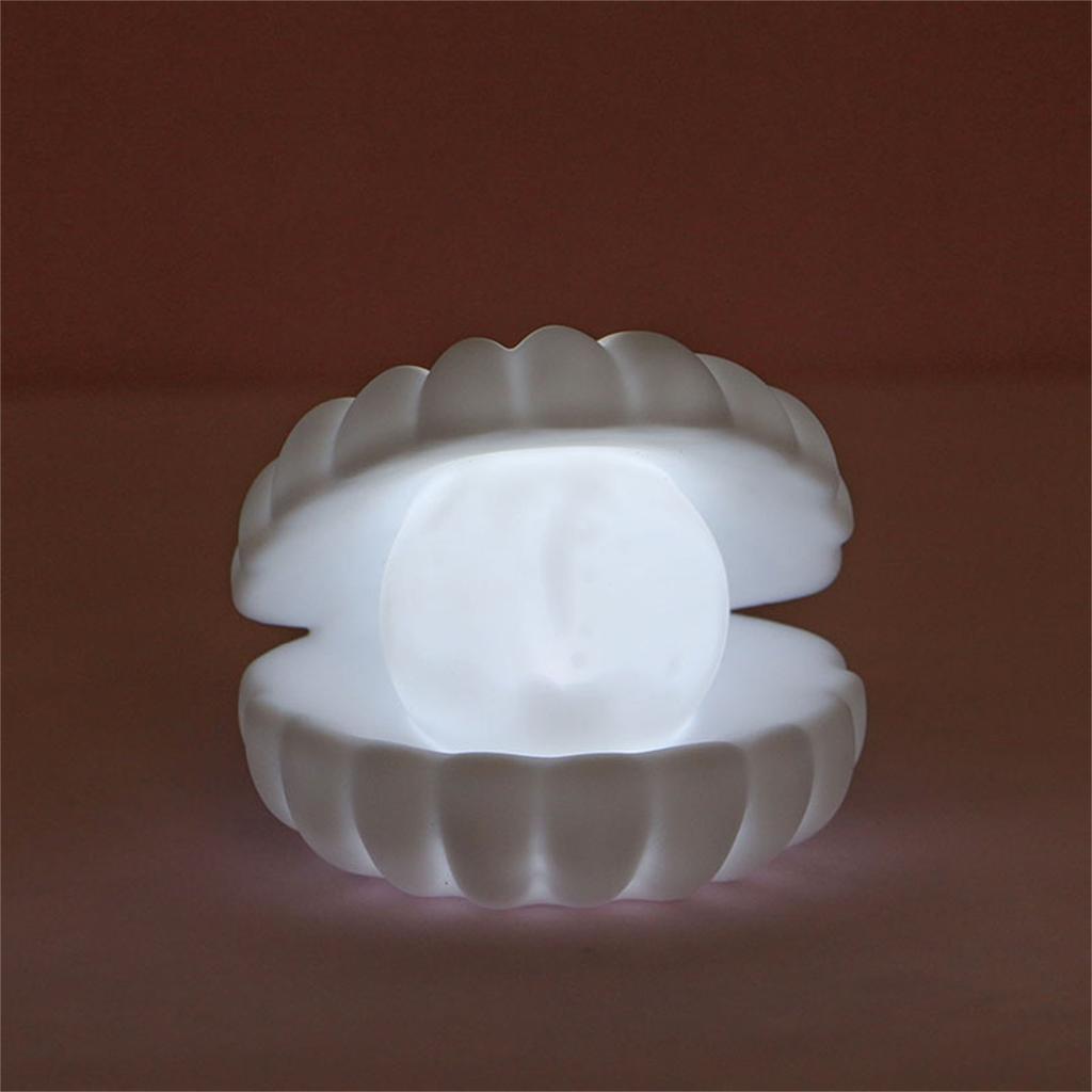 Pearl Shell Night Light Exquisite Pearl Shell Night Light Hand Made DIY Crafts Gift Home Decoration White