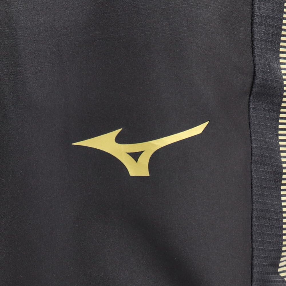Mizuno Breath Thermo Gefütterte Warme Hose Größe XL Schwarz/Gold Wasserabweisend 32MFA630