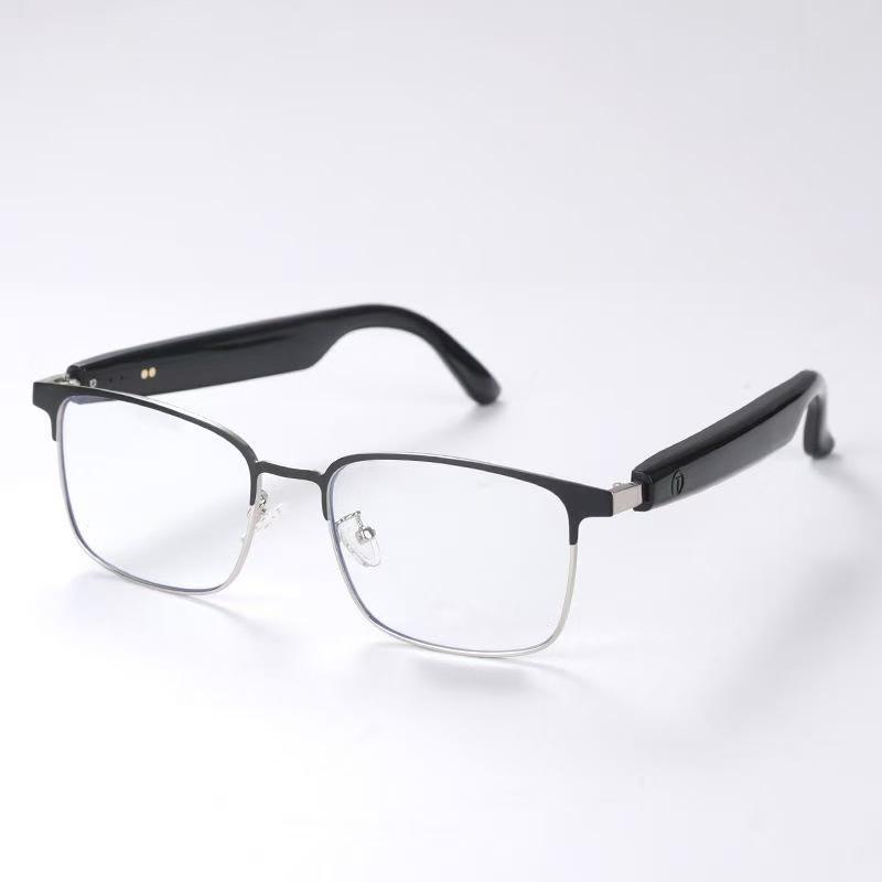 Slimme Fotochrome Bluetooth Zonnebril met Oordopjes - Blauwlichtfilter, Halve Frame voor Rijden & Fietsen