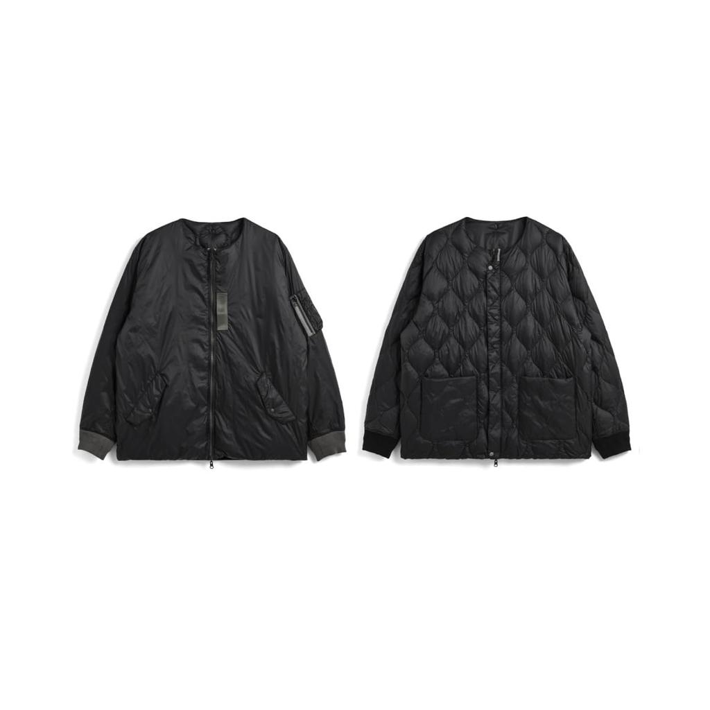 Taion Unisex Japan Special Reversible Down Jacket Black X Size L MA-1 JK02JS, Black,