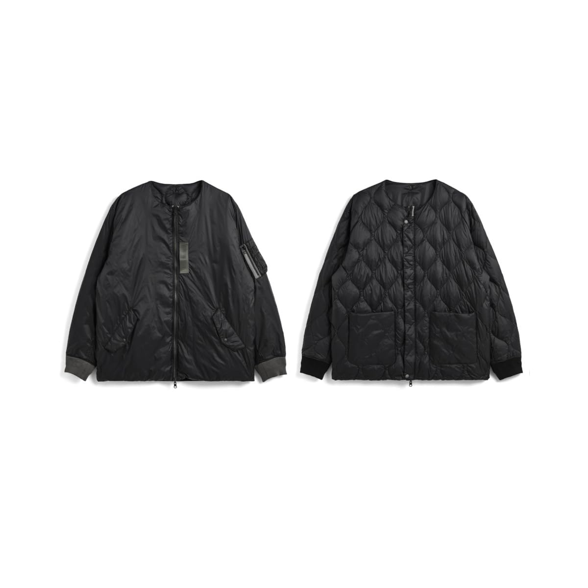 

Taion Unisex Japan Special Reversible Down Jacket Black x Size L MA-1 JK02JS, Black,