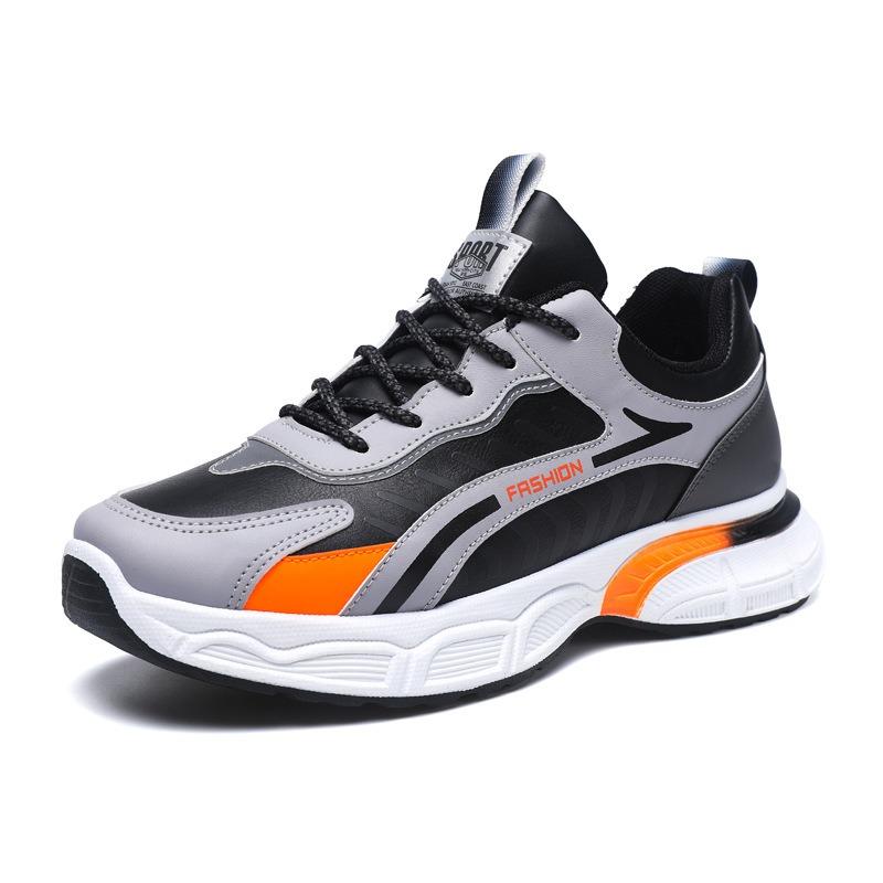 Men's Lightweight Running Shoes Korean Style Trendy Dad Sneakers Soft Sole Non-Slip Casual Athletic.