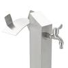 vidaXL Garten-Wassersäule Edelstahl Quadratisch 95 cm