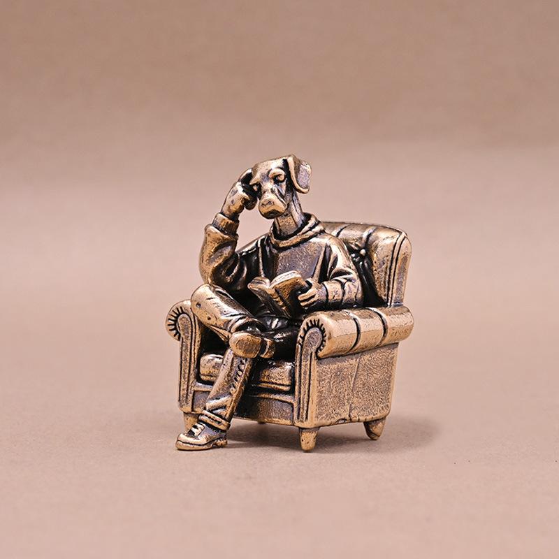 Dog Ceo Miniature Figurine Retro Desktop Office Decor Retro Desktop Office Decor Collectible Ornament