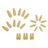 Artificial Nails Yellow Lightning Long Ballet Manicure Fake Nails Manicure Sheets