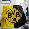 Borussia Dortmund Logo Print Flannel Blanket, High Quality Comfortable for All Seasons, Home Decor, Warmth and Comfort, Perfect for Christmas Gifts