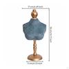Velvet Necklace Bust Luxury Gilded Trim Jewelry Display Stand Vintage Holder for