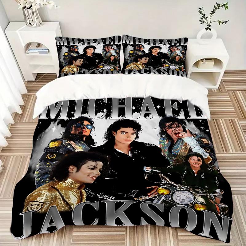 Michael Jackson'S Legacy Print 3Pcs Bedding Setduvet Cover With 2 Bedropillowcase Home Birthday Gift