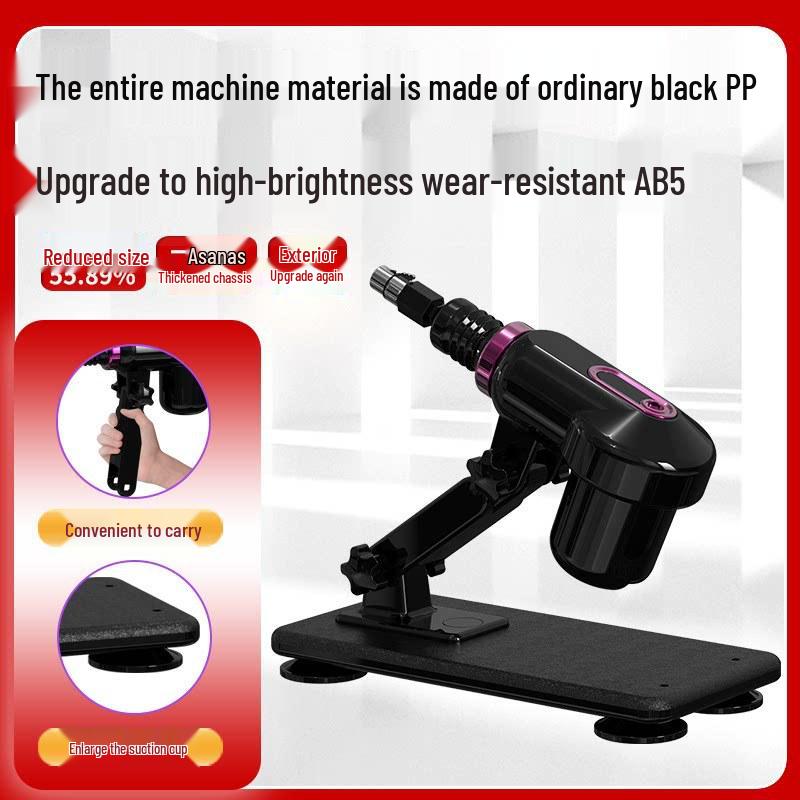 Compact Automatic Telescopic Pile Driver for All Genders - Realistic Three-Hole Phallus SM Device