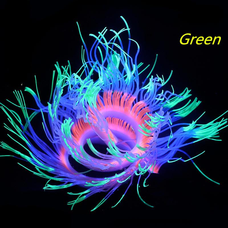 Fluorescent Simulation Silicone Sea Anemone Aquarium Fish Tank Landscape Decor Coral Emulation Plant Decoration Home Ornament