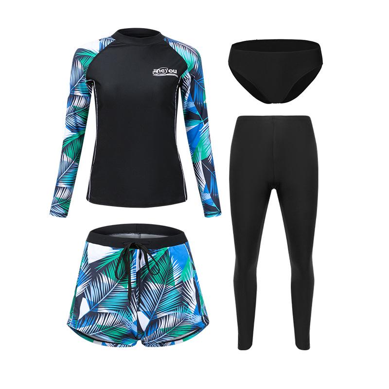 Unisex Sun Protection Long Sleeve Wetsuit Set for Snorkeling & Surfing
