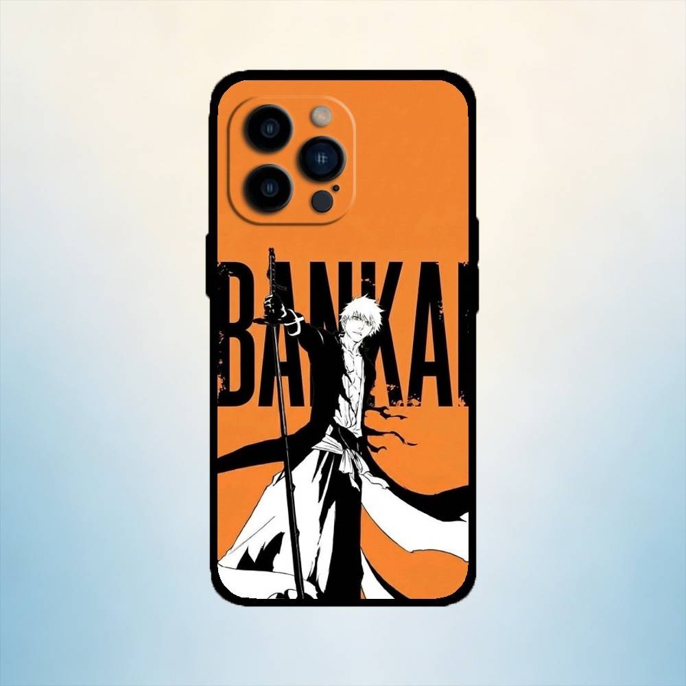 AAA Anime B-Bleach Kurosaki Ichigo  Phone Case For iPhone 17,16,15,14,13,12,11 Plus,Pro Max,XS,Soft Silicone Black Cover iPhone13PROMAX