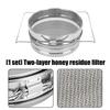Dual Mesh Stainless Steel Honey Filter For Beekeeping With Adjustable Telescoping Arm Fits 5 Gallon Bucket