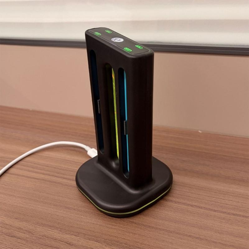 4 Controller Charging Stand for NS2 Magnetic Controller Charging Dock Station with Light Gamepad Chargers Base
