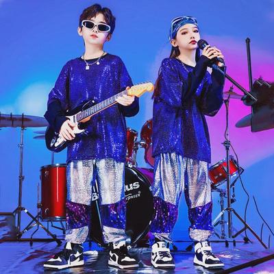 Costume de dans hip-hop pentru copii: Ținute cool de scenă cu paiete pentru băieți și fete