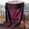 Flaneldecke Aston Villa Aufdruck Benutzerdefinierter Name Text Weiche Decke für Sofa Bett