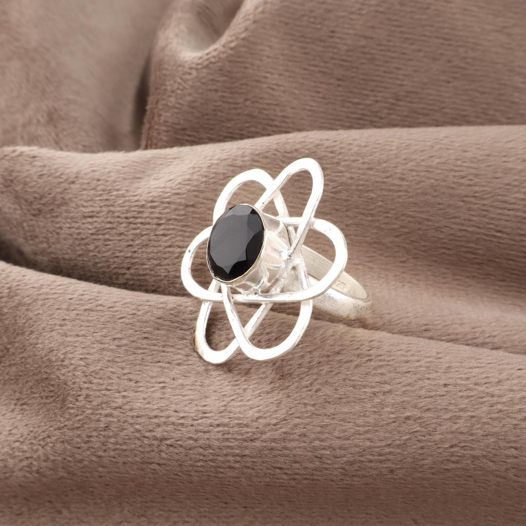 Black Onyx Gemstone Jewelry, 925 Solid Sterling Silver Ring, Handmade Attractive Silver AAA+ Ring, Gift For Love