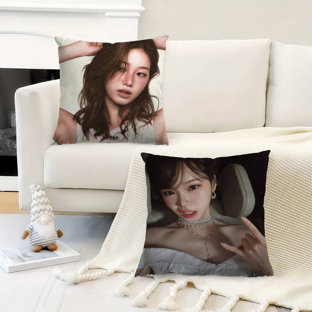 Singer C-Chaewon L-LesserafimS-S   Pillow Gifts Home Office Furnishings Bedroom Sofa Car Cushion Cover case 45x45cm