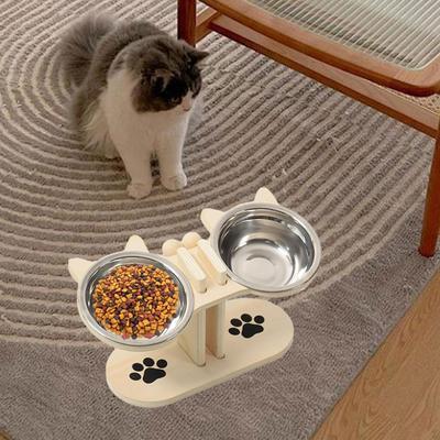 Cat Bowls Elevated Pet Feeder Practical Dish, Convenient ,with Stand Raised for Food and