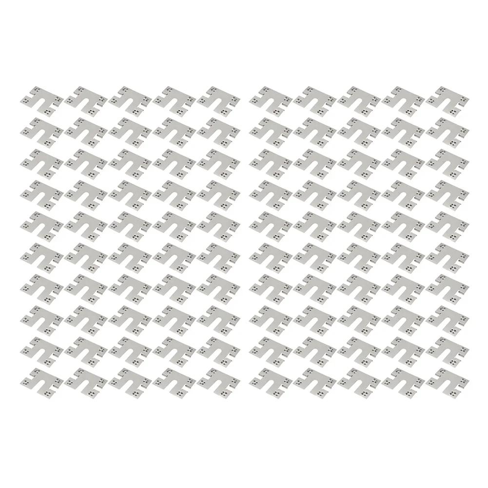 40*50mm 100pcs Solar Panel Grounding Clip/Washer Stainles Solar Grounding Conductive Sheet For Photovoltaic Systems Roof Install
