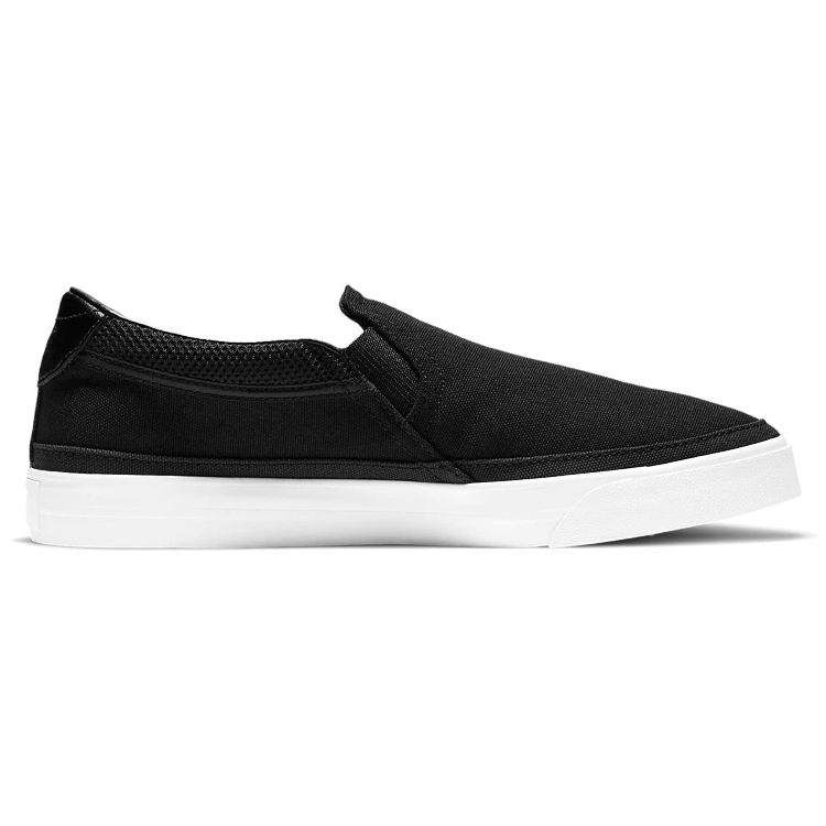 Nike Court Legacy Slip-On Black White Women Sneakers Platinum-Tint CW6540-002