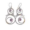 925 Sterling Silver Natural Ametrine Gemstone Handcrafted Jewelry Earrings 2.86" EE-76-1