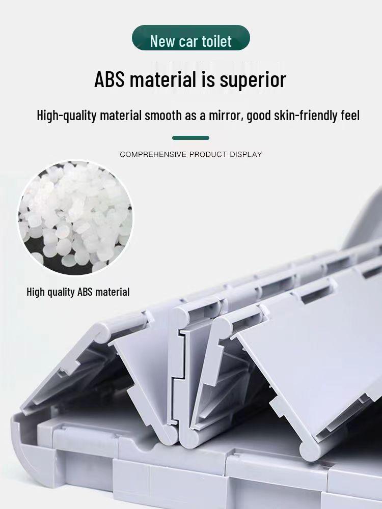 Portable Folding Car Toilet: Odor-Proof, Washable, Ideal for Outdoor Camping and Emergency Use