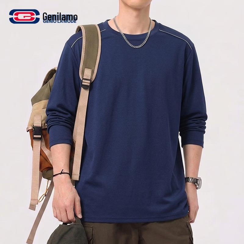 GENIOLAMODE Men's Long Sleeve Quick-Dry T-Shirt