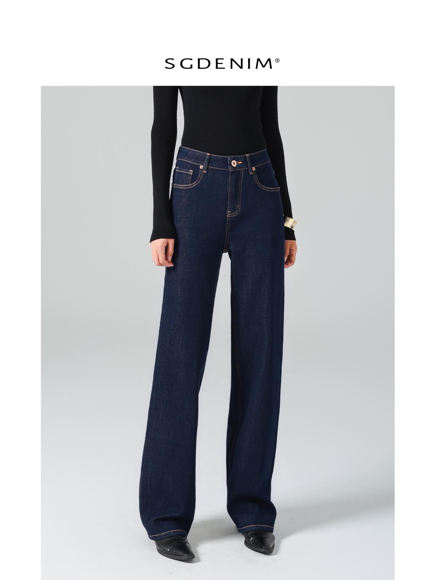 

High-Waisted Slim Straight Leg Jeans for Women - Original Denim, Versatile Commuter Style, Slimming, Size 25, New Autumn Arrival. Size 29 (117-127 jin)